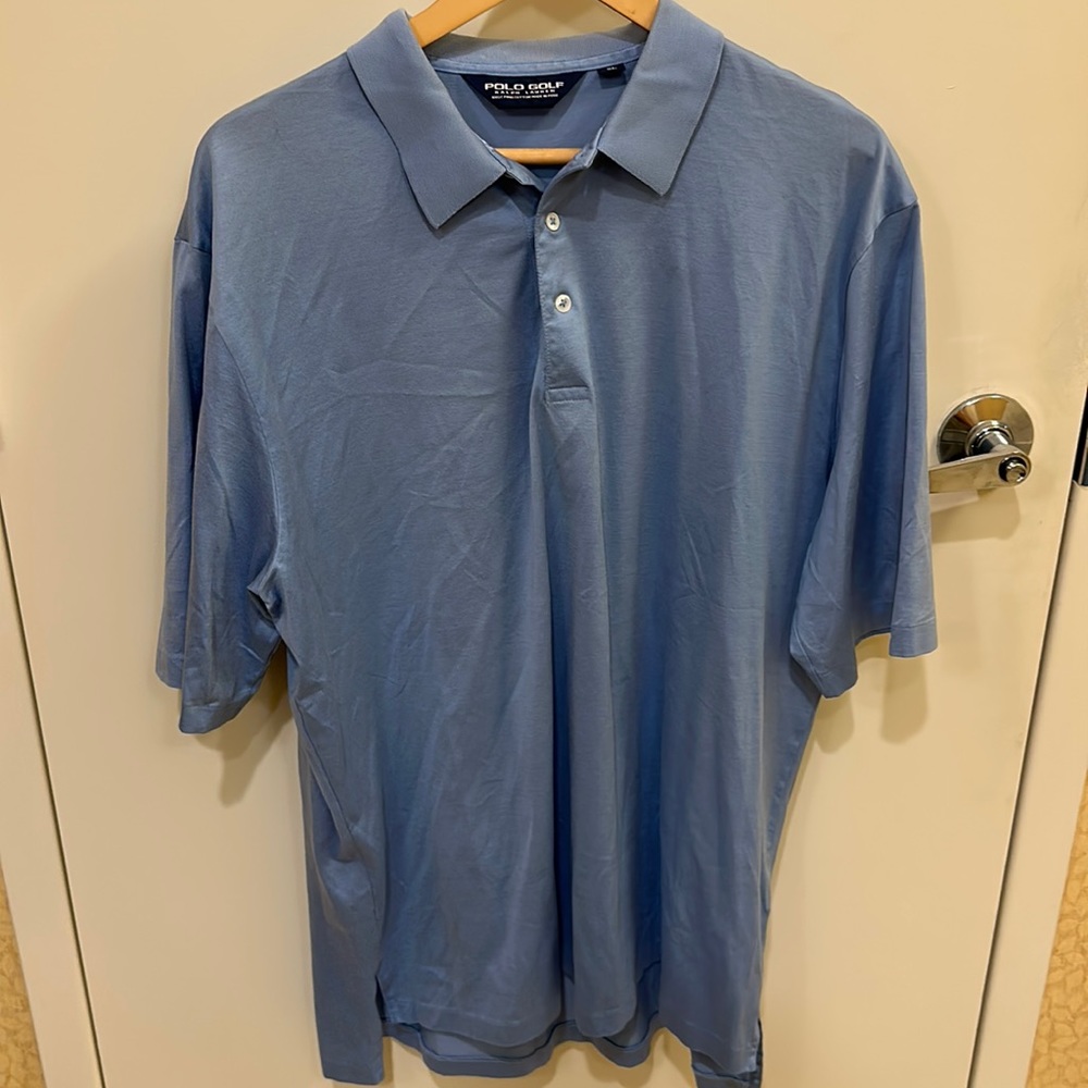 Used Polo Golf by Ralph Lauren Men’s XL S/S light blue golf shirt
